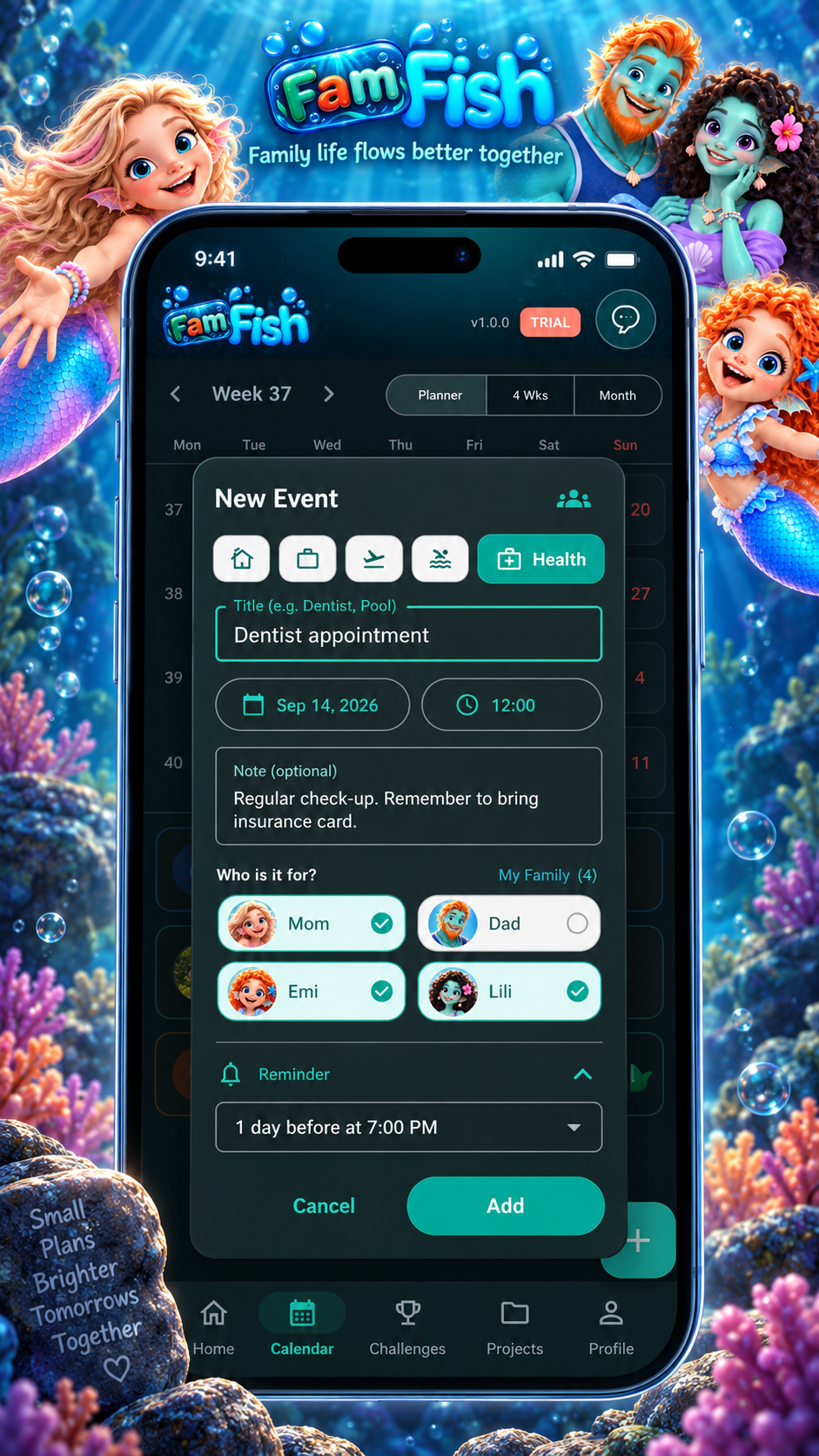 FamFish Event Creation