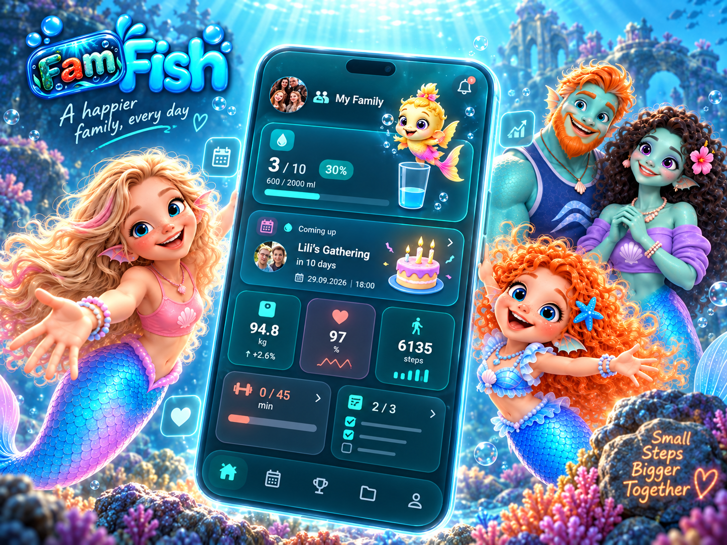 FamFish Dashboard - Family Overview